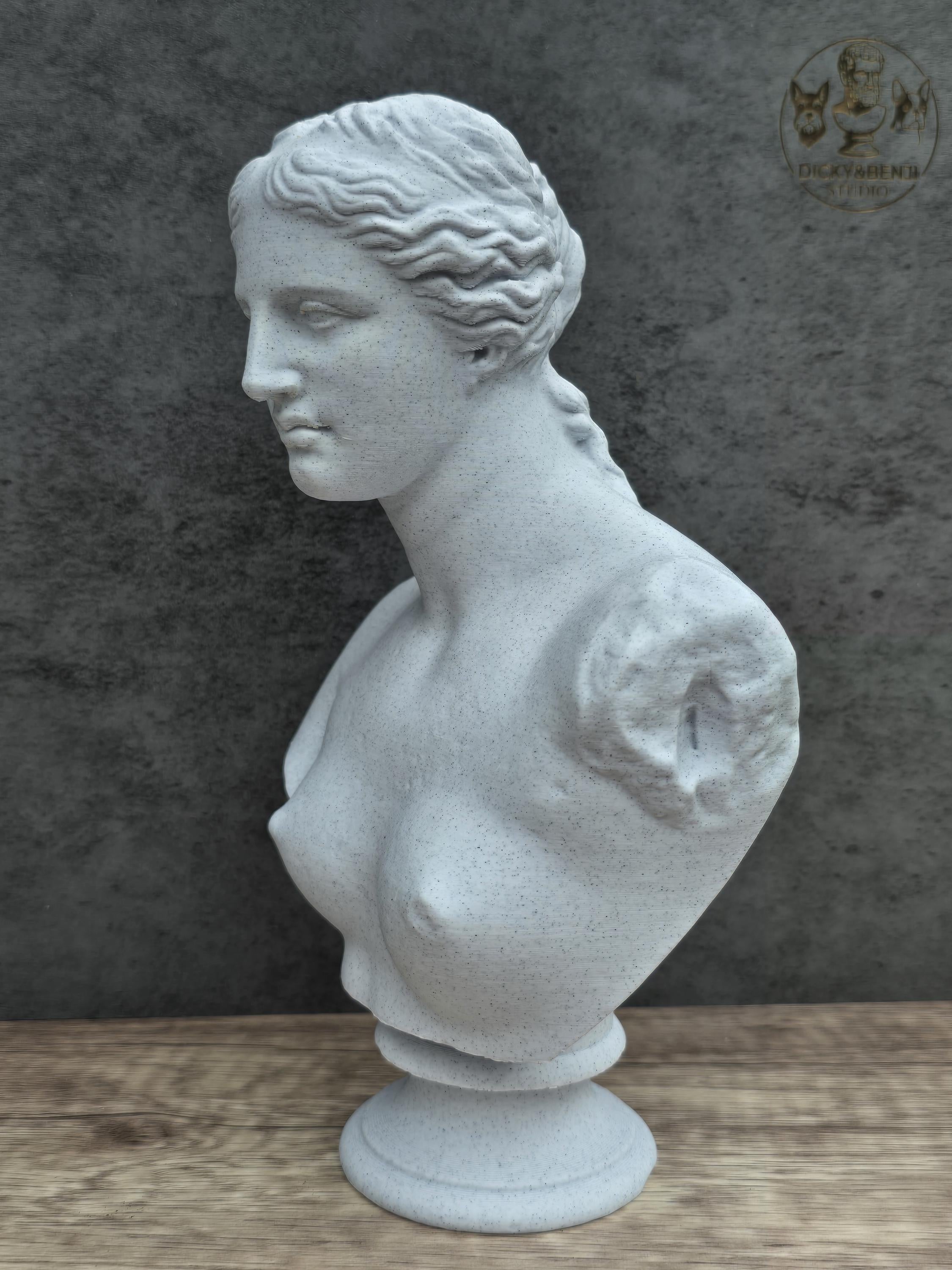 Aphrodite Bust Statue | Venus Greek Roman Goddess Sculpture | Classical Art– 3D Printed
