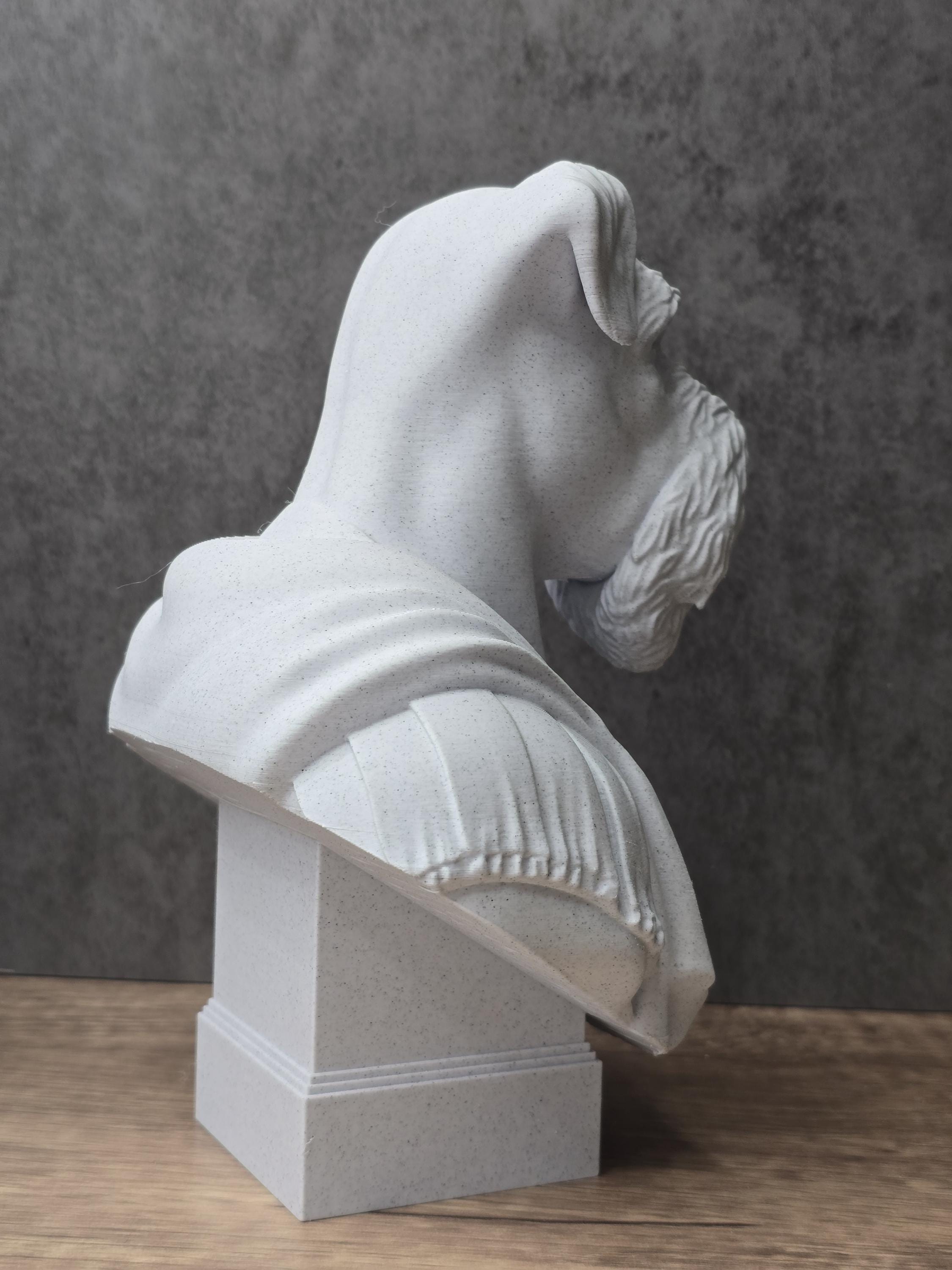 Schnauzer Bust Statue