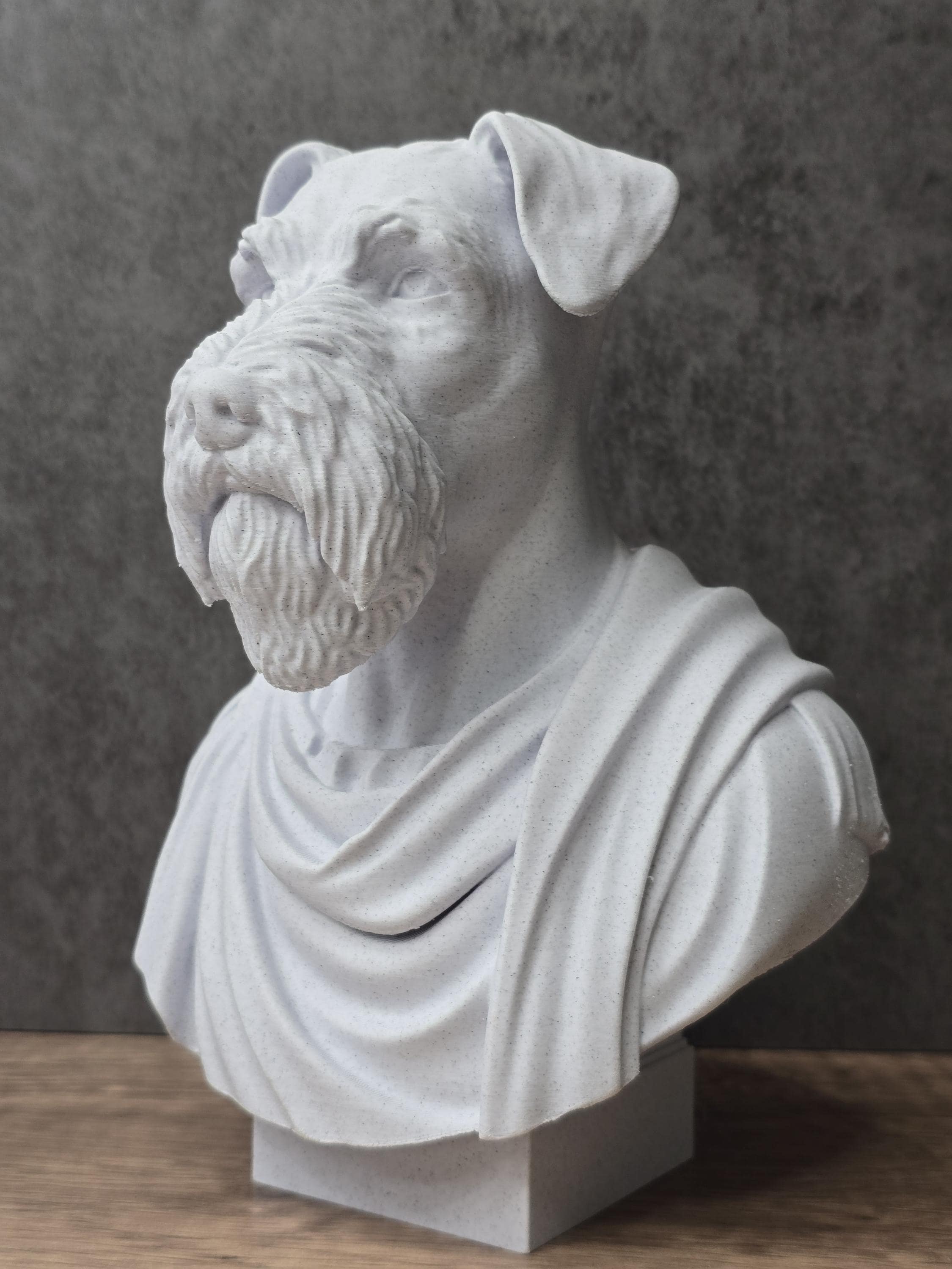 Schnauzer Bust Statue