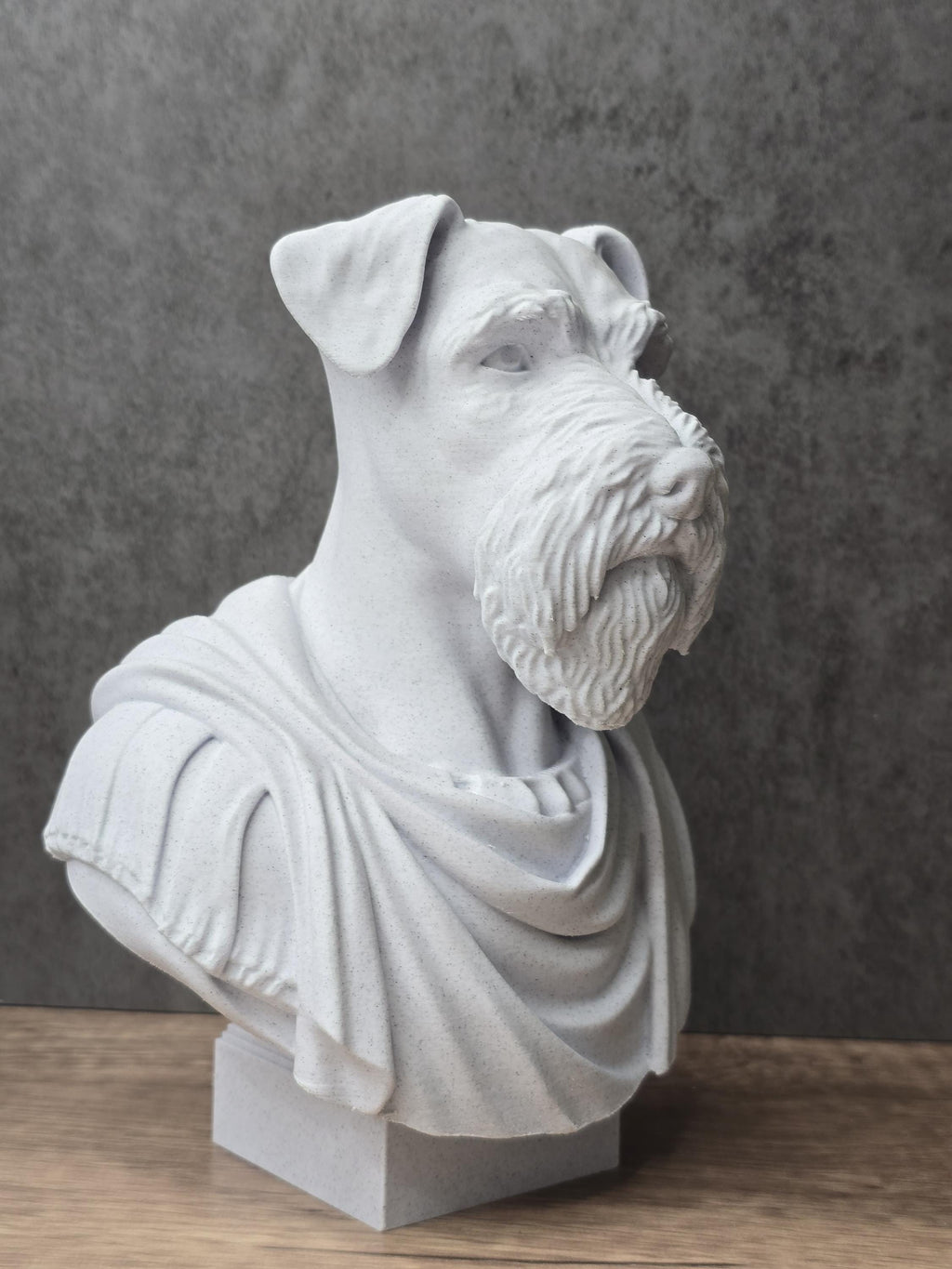 Schnauzer Bust Statue