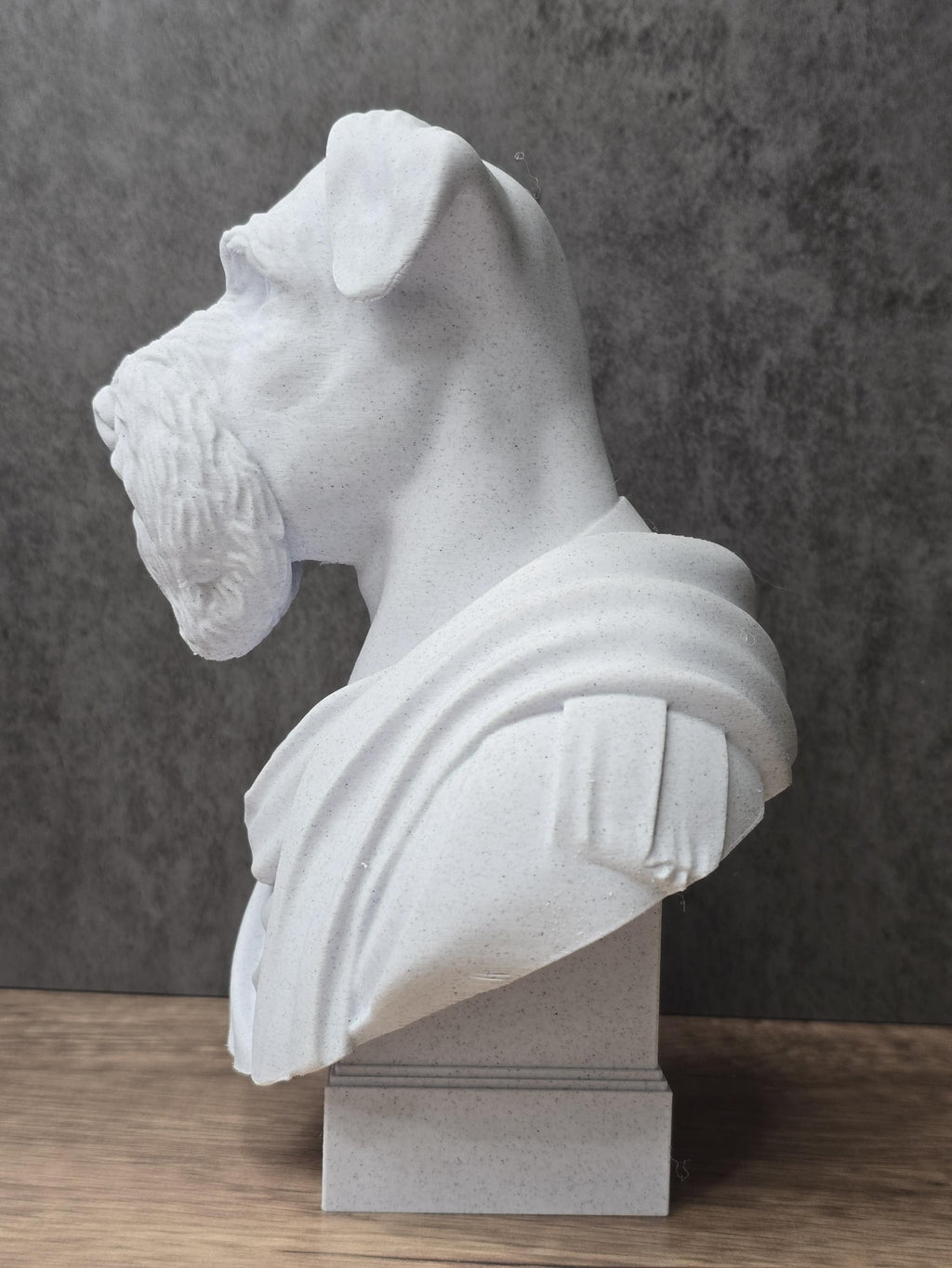 Schnauzer Bust Statue