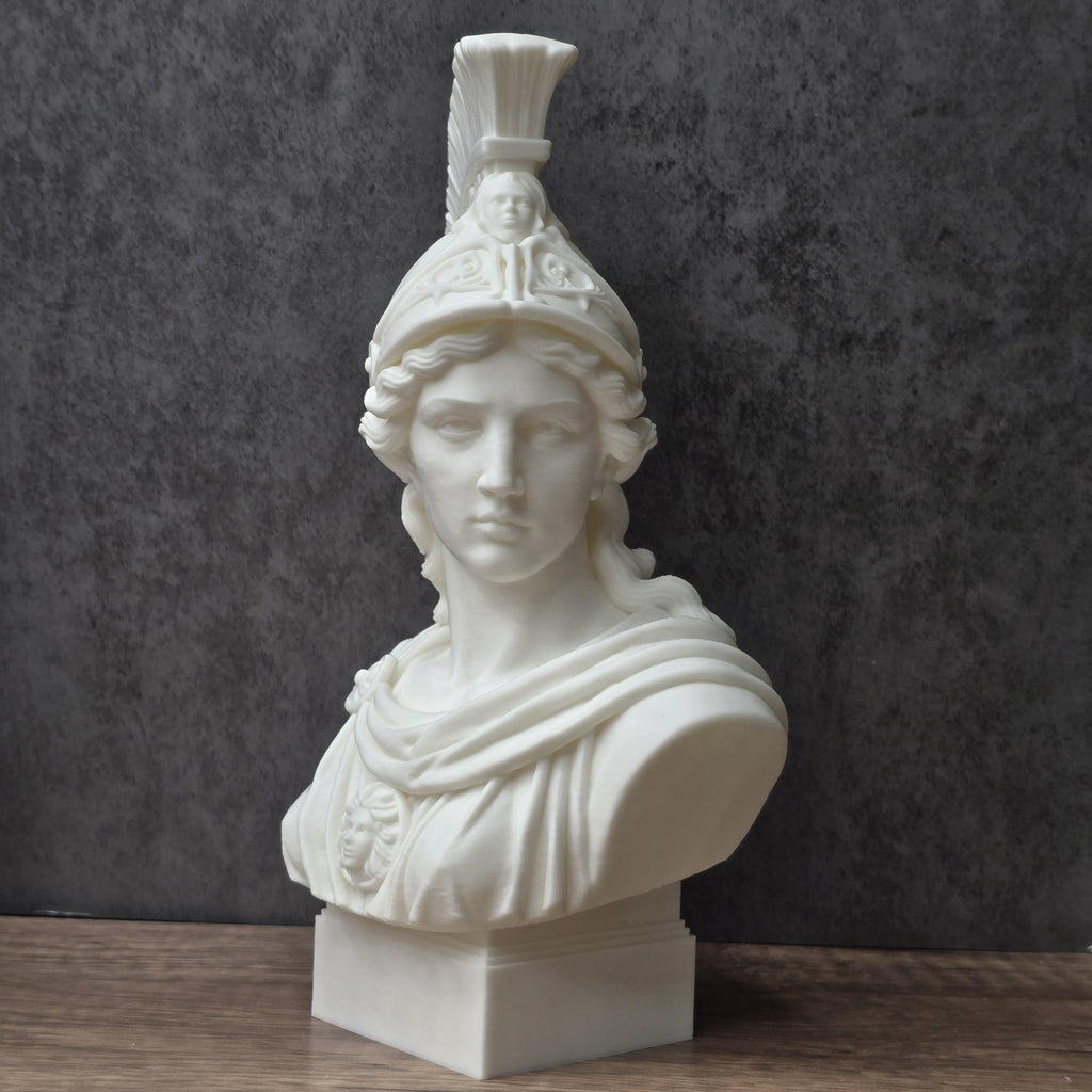 Athena Wisdom Bust, Greek Goddess Sculpture, Renaissance Art Decor Gift