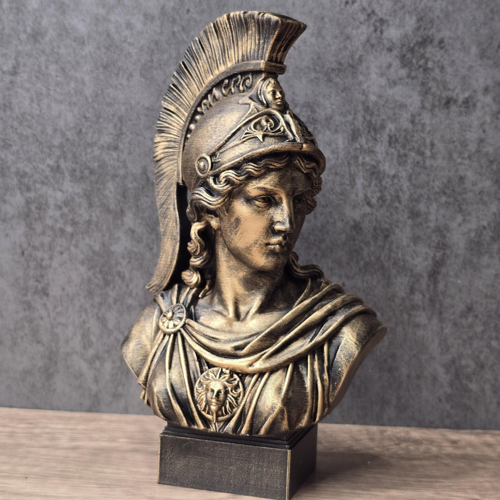 Athena Wisdom Bust, Greek Goddess Sculpture, Renaissance Art Decor Gift