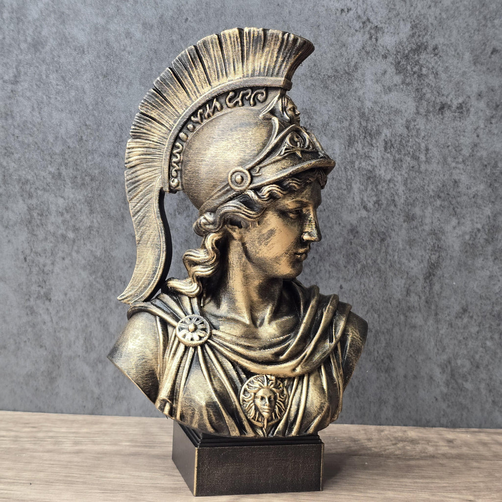 Athena Wisdom Bust, Greek Goddess Sculpture, Renaissance Art Decor Gift