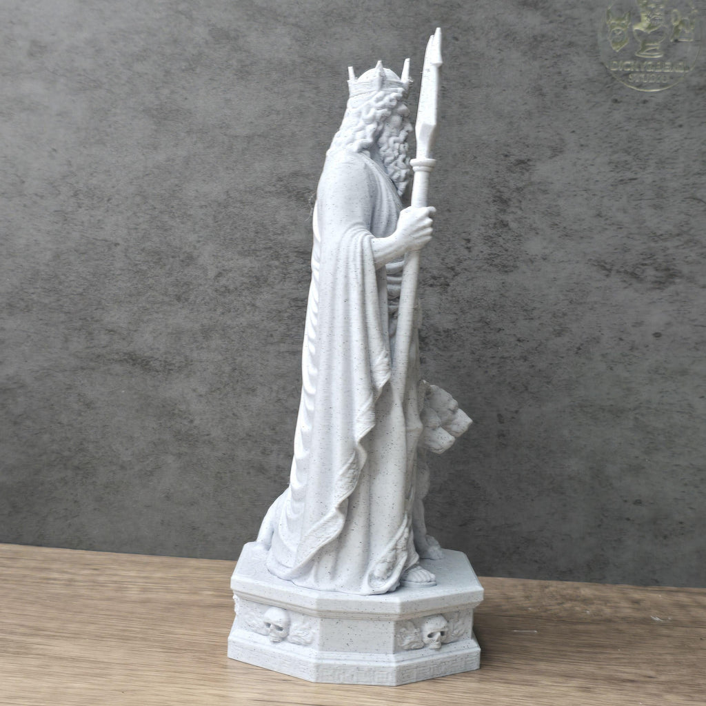 Hades Statue, Greek God of the Underworld Sculpture, Mythology Decor Gift