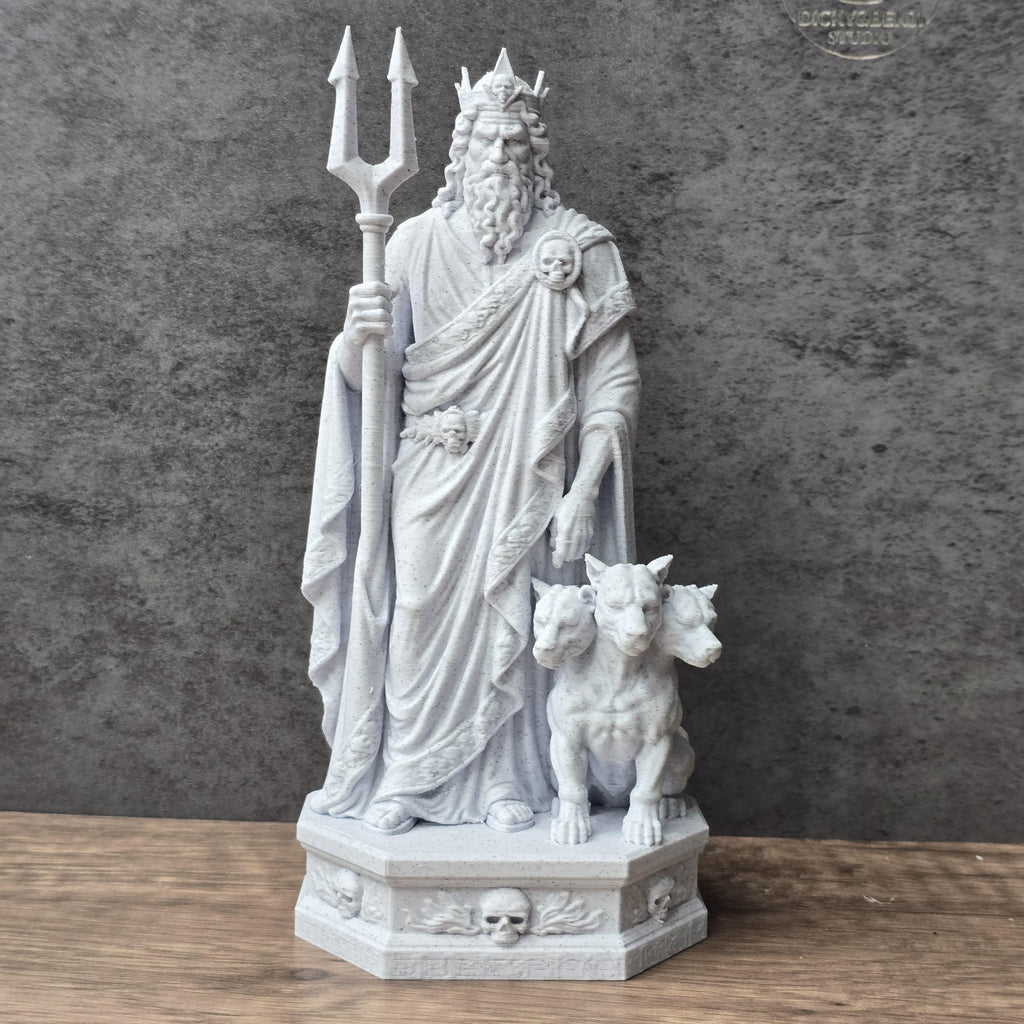 Hades Statue, Greek God of the Underworld Sculpture, Mythology Decor Gift