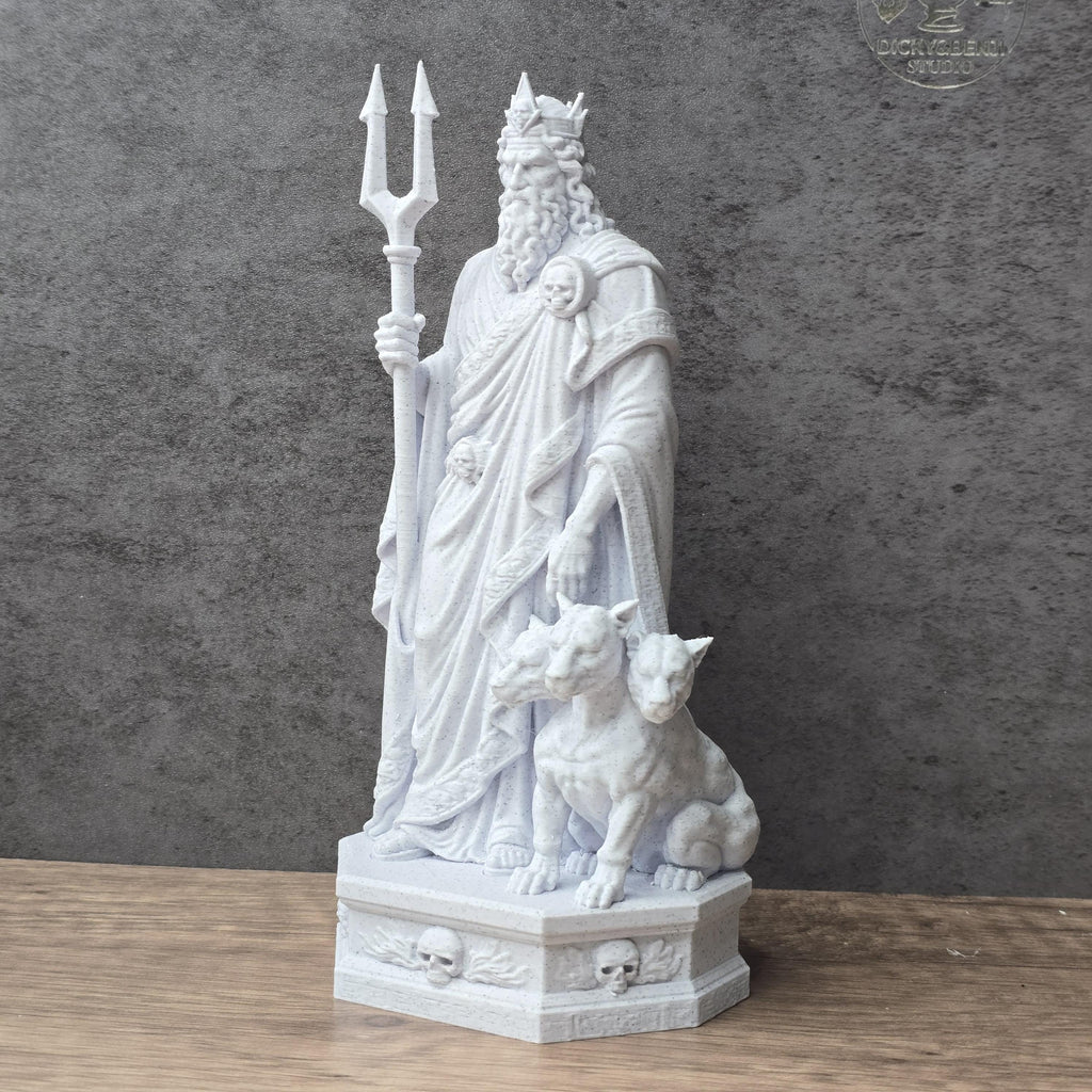 Hades Statue, Greek God of the Underworld Sculpture, Mythology Decor Gift