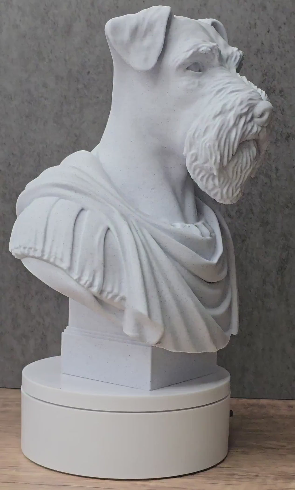 Schnauzer Bust Statue