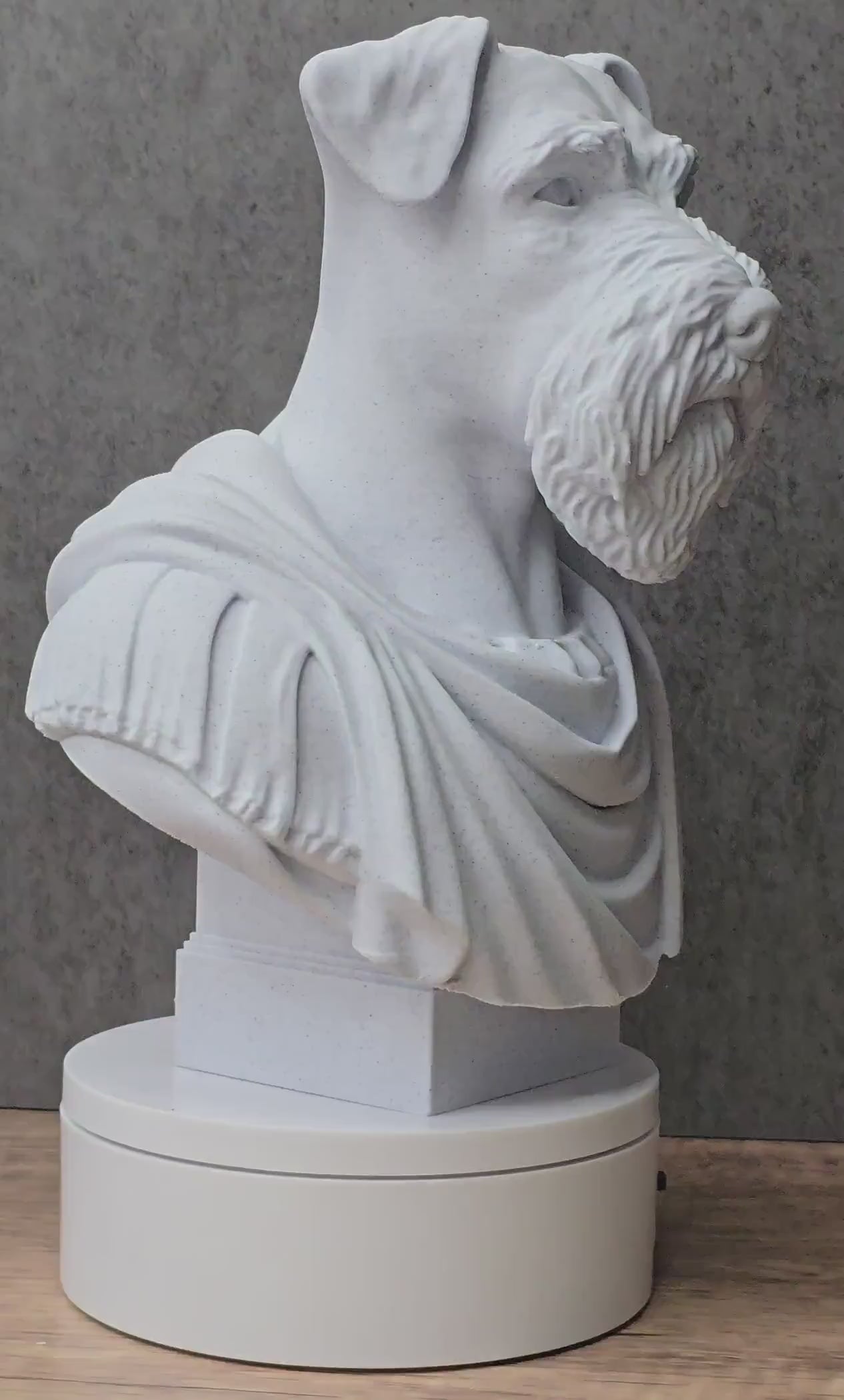 Schnauzer Bust Statue