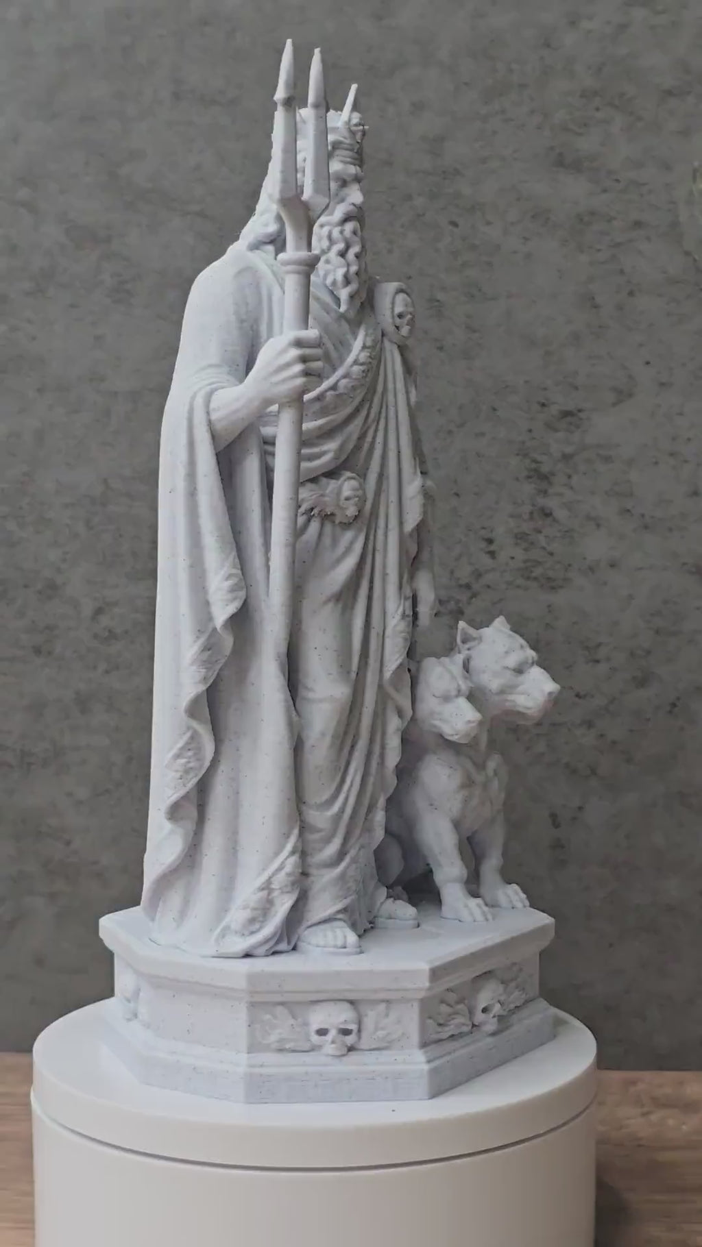 Hades Statue, Greek God of the Underworld Sculpture, Mythology Decor Gift