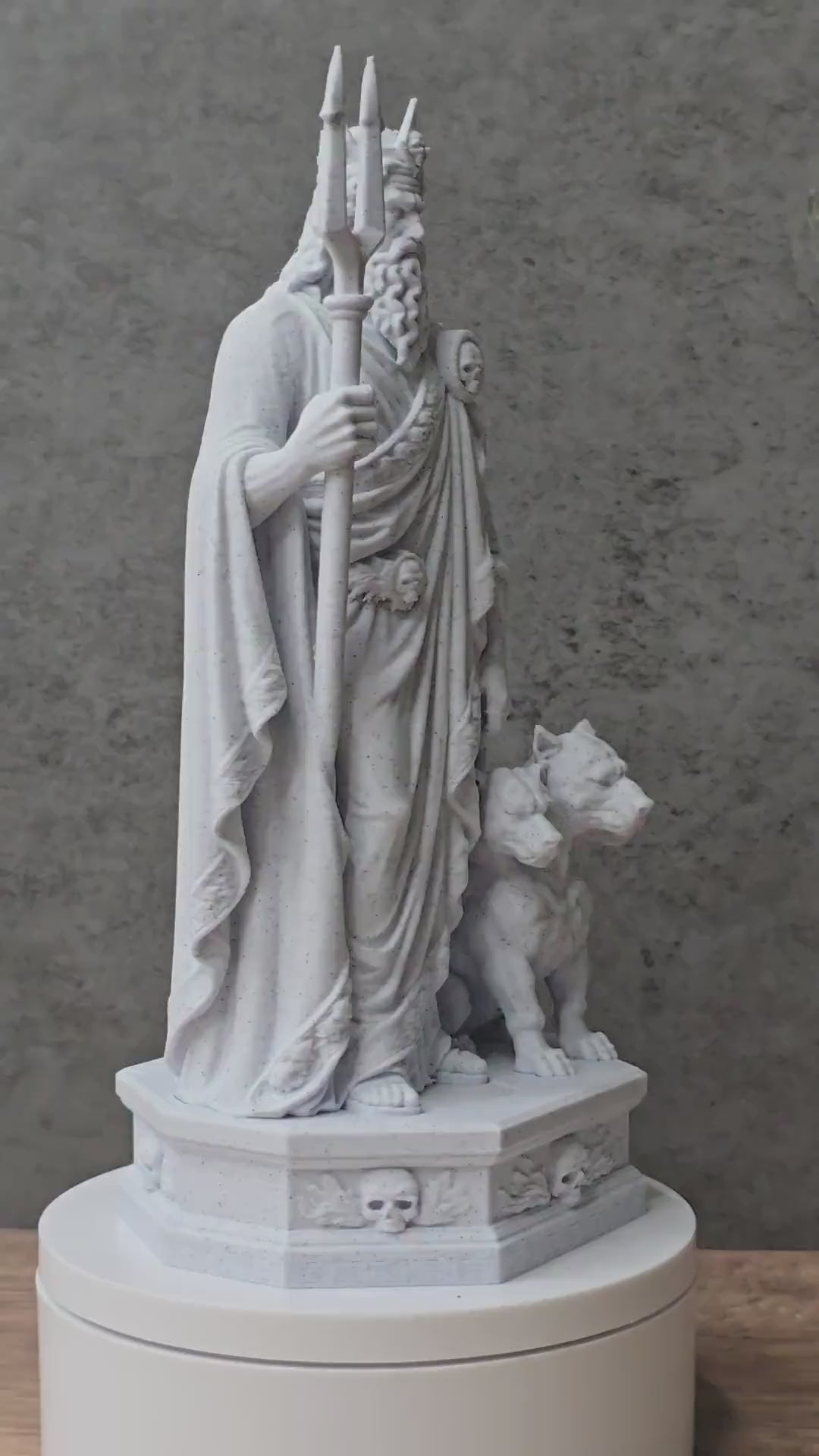 Hades Statue, Greek God of the Underworld Sculpture, Mythology Decor Gift