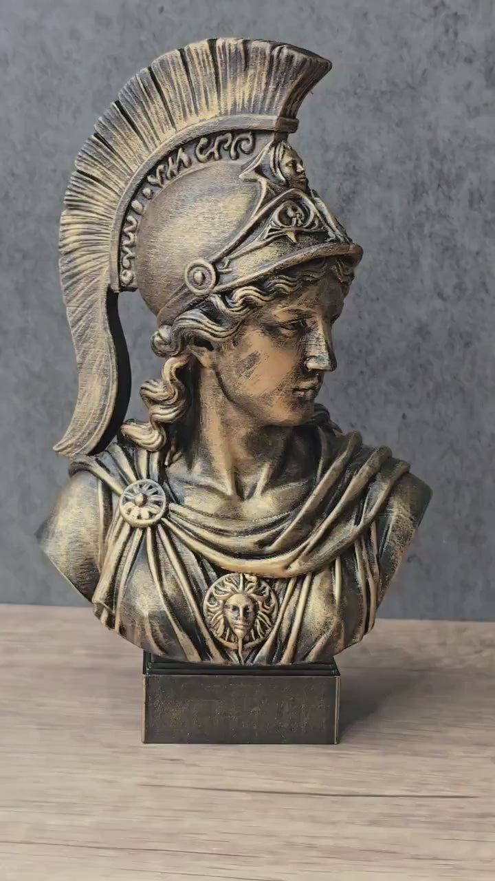 Athena Wisdom Bust, Greek Goddess Sculpture, Renaissance Art Decor Gift